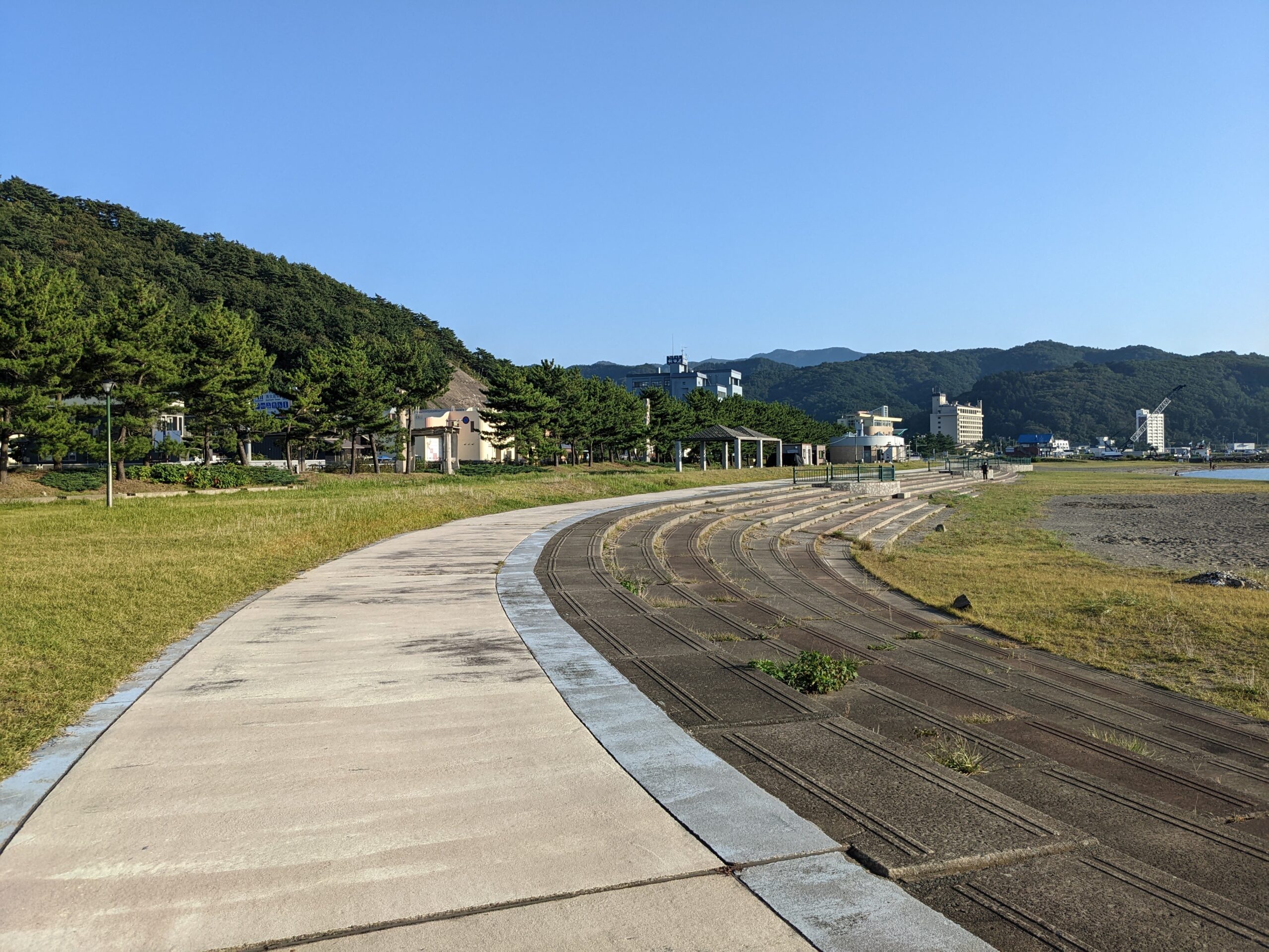 サンセットビーチの走路