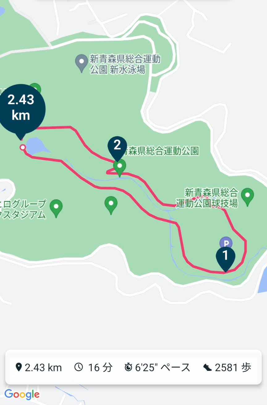 ２．５キロコース